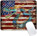 Square Mouse Pad Green Dragon by Goodsprout