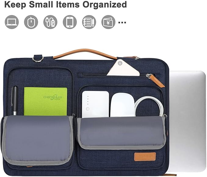 MOSISO 360 Protective Laptop Shoulder Bag, 13-13.3 inch Computer Bag Compatible - Image 2