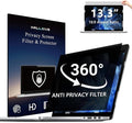 4-Way Laptop Privacy Screen Shield 13.3 Inch, Removable 16:9 Aspect 360° by Halloive