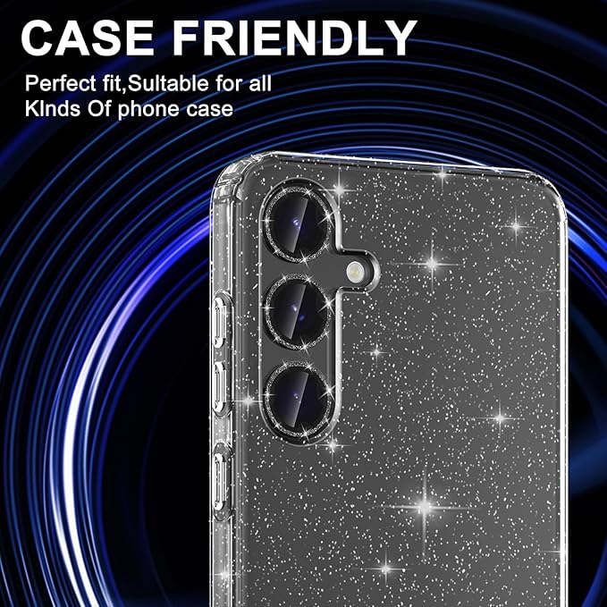 for Samsung Galaxy S25 Camera Lens Protector, Individual Metal Ring Tempered - Image 5