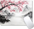 Watercolor Cherry Blossom Japanese Custom Mouse Pad by IMAYONDIA
