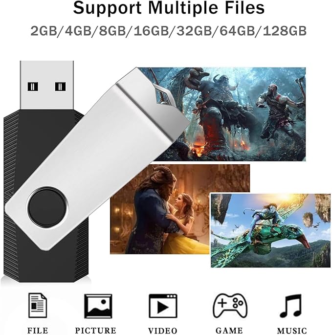 Customizable Flash Drives 64GB, Wooolken Personalized USB 2.0 Drive - Image 6