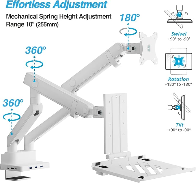 AVLT Dual 17”-38" Monitor Arm Desk Mount - Image 5
