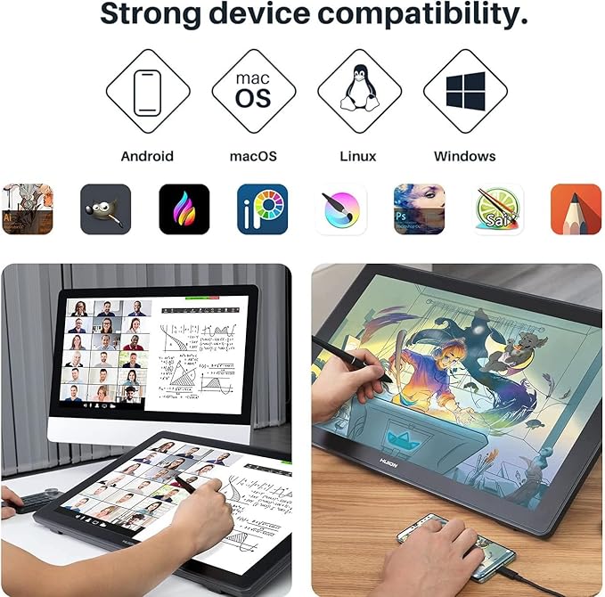 HUION Kamvas 24 QHD Drawing Tablet - Image 5