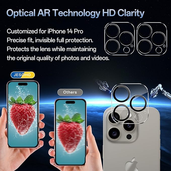 Screen Protector for iPhone 14 Pro, HD Clear, 9H Hardness, No Bubbles, Case - Image 6