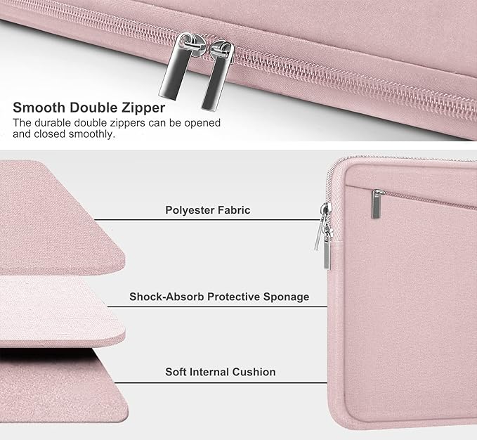 Laptop Sleeve, 15.6 inch Laptop Case, Durable Computer Carrying Bag Protective - Image 3