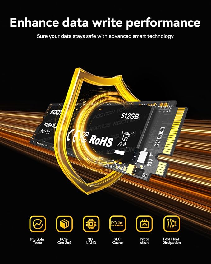 KOOTION 512GB PCIe 3.0 M.2 Internal Solid State Drive PCle 3.0x4 SSD NVMe M.2 - Image 7