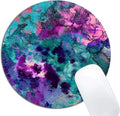 Inky Watercolor Painting Mouse Pad Round Non-Slip Rubber Mousepad Laptop Office by XDMY