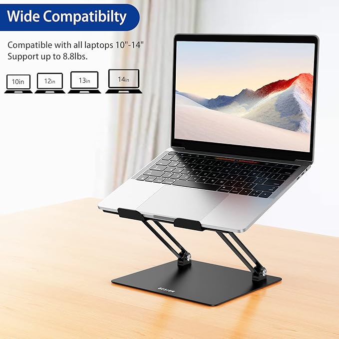 BESIGN LS10 Aluminum Laptop Stand, Ergonomic Adjustable Notebook Stand - Image 3