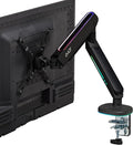 AVLT Single 27”-45” RGB Gaming Monitor Arm Desk Mount Built-in 20 Lighting by AVLT-USA
