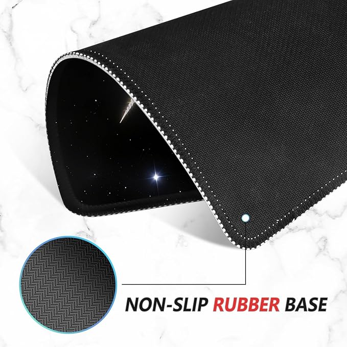 ITNRSIIET Mouse Pad Non-Slip Rubber Base Smooth Surface Stitched Edges - Image 4