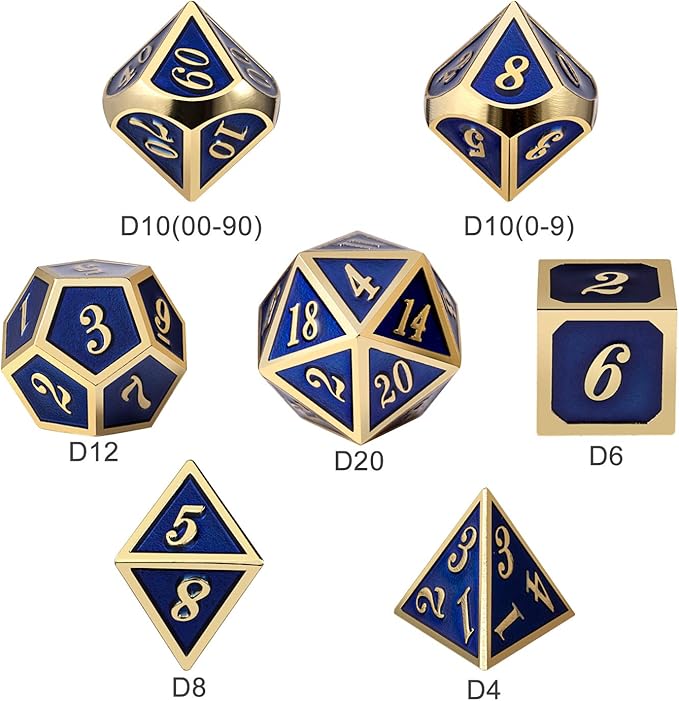 DnDnD Heavy Polyhedral Metal Dice Set - Image 6