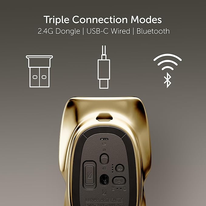 LUNAR ARTEFACTS Ambidextrous Rechargeable Bluetooth Wireless Computer Mouse - Image 8