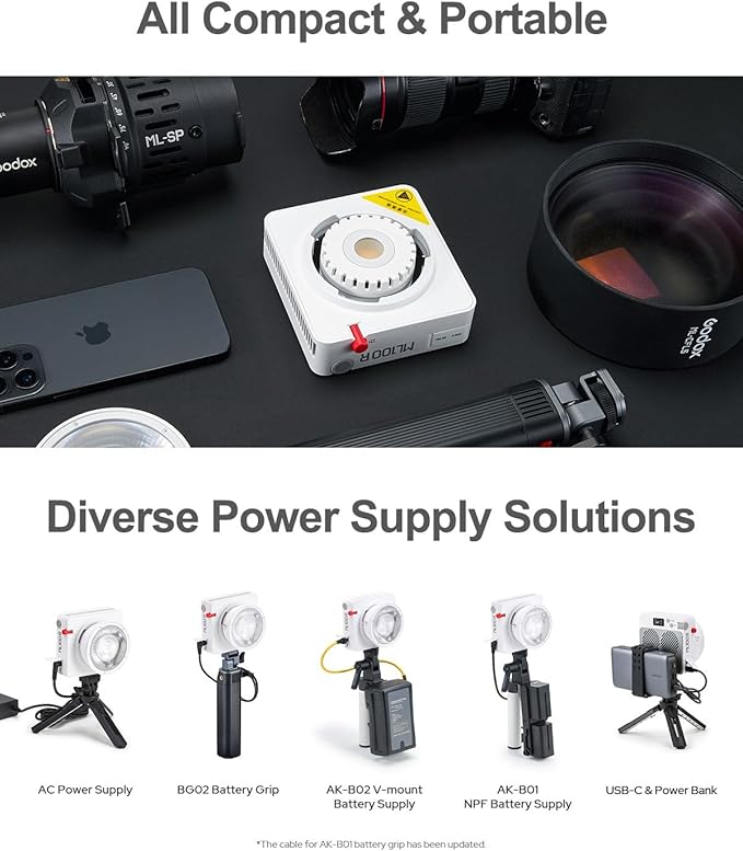 Godox ML100R 110W RGB Portable LED Video Light, 1800K-10000K, Full HSI & CCT - Image 8
