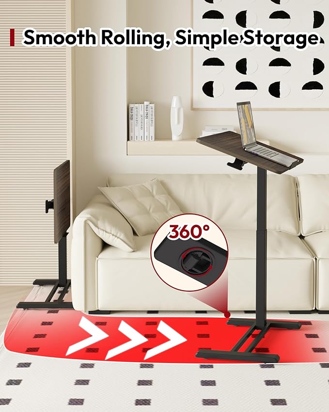 SANODESK Medical Adjustable Overbed Bedside Table - Image 6