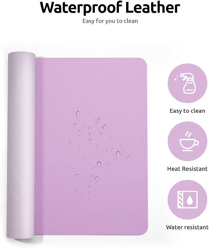 YSAGi Leather Desk Pad Protector, Office Desk Mat, Large Mouse Pad, Non-Slip PU - Image 4