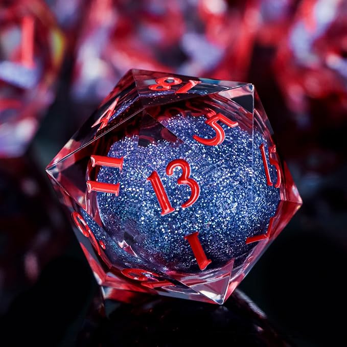 ARUOHHA Liquid Core DND Dice Set, Vampire Sharp Edged Dragons Dice Compatible - Image 3