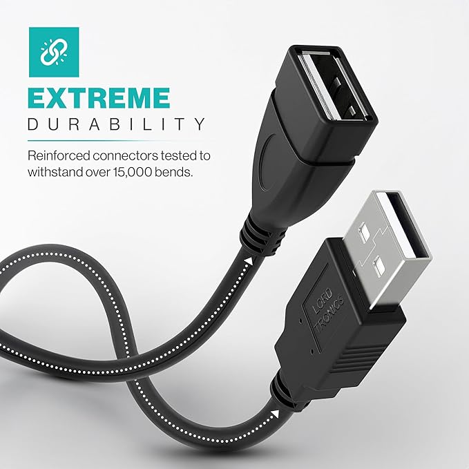 Long USB Extension Cable 10FT - Image 3
