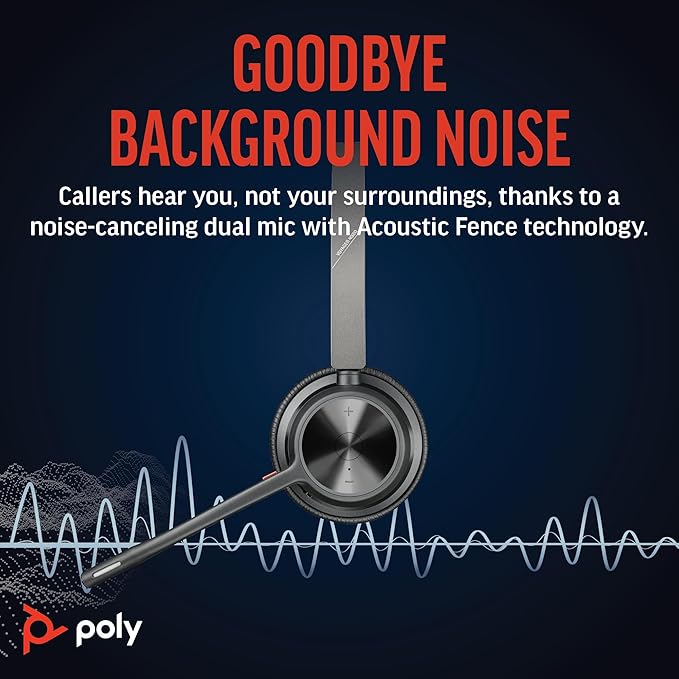 Poly Voyager 4320 UC Wireless Headset & Charge Stand - Image 3