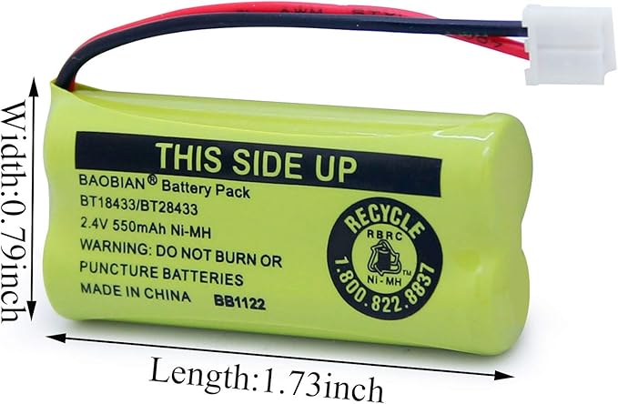 2.4V Rechargeable Cordless Phone Batteries Compatible - Image 2