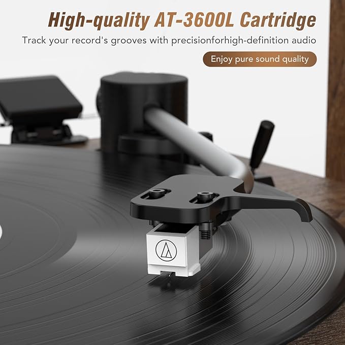 Vinyl Record Player with 24W HiFi Stereo Speakers Vintage Bluetooth Turnable - Image 3