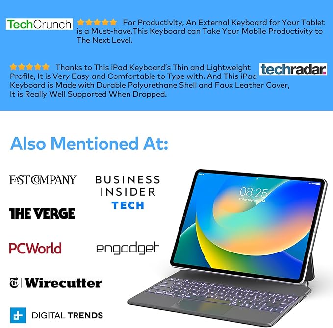 Keyboard Case for iPad Air 11-inch & iPad Pro 11 inch – Magic-Style Magnetic - Image 6