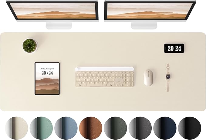 Aothia Leather Desk Pad Protector, Office Mat, Large Mouse Pad, Laptop Pad by Aothia