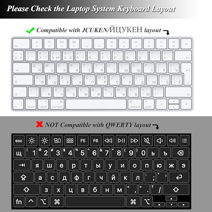 Russian Keyboard Cover Skin for 2024 2023 2022 2021 Apple MacBook Pro 14 A3112 - Image 3