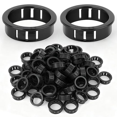 100PCS 1" Black Cable Snap Bushing Grommet, Snap in Cord Bushing Protect Cables by Unknown