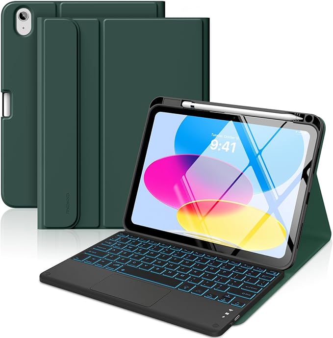 MoKo Touch Keyboard Case for iPad 11th Generation 11 inch 2025, iPad 10th by MoKo