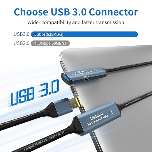 USB 3.0 Extension Cable 80FT Type A Male to Female Active Extender Cord - Image 2