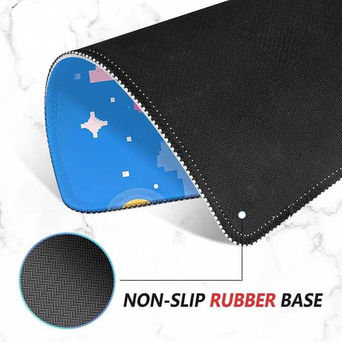 ITNRSIIET Mouse Pad Non-Slip Rubber Base Smooth Surface Stitched Edges - Image 4