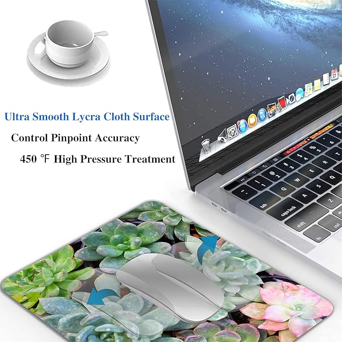 Cute Succulents Mouse Pad, Kawaii Succulent Mouse Pad - Image 4