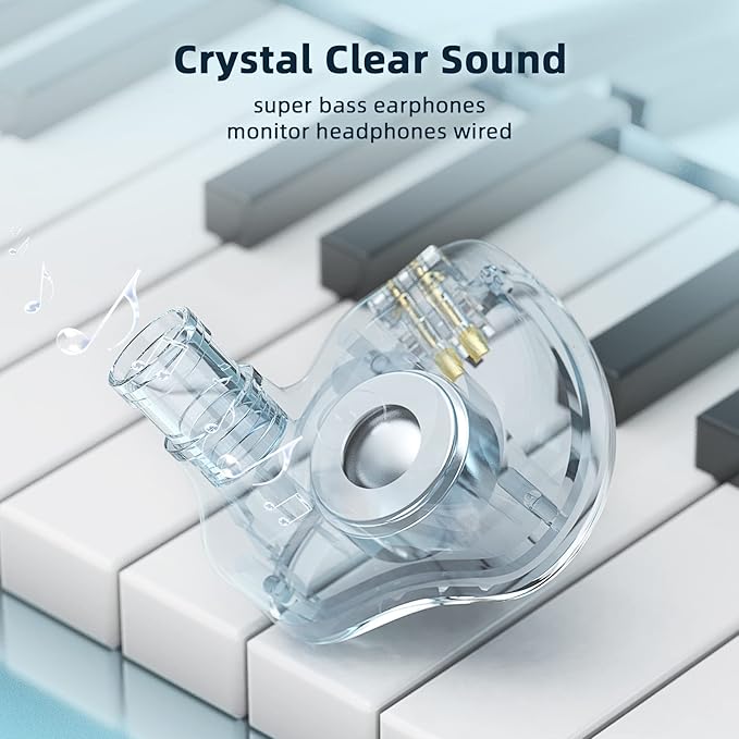 YINYOO KBEAR KS1 in Ear Monitor Bass Earbuds Wired Earbuds, Vocals Forwards - Image 4