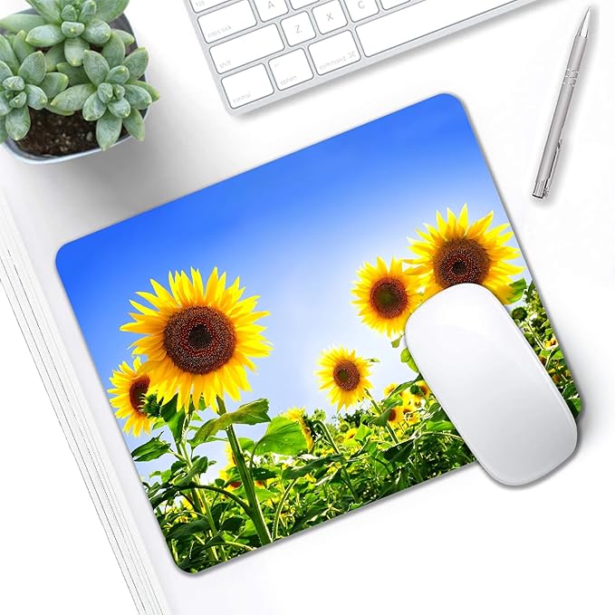 Mouse Pad, Cute Sunflower Plants Floral Mouse Pads - Image 5