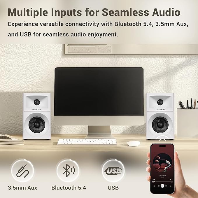 SW203 4.0 Computer Speakers - 60W 4-Way DSP Control 3D Immersive Sound - 3" - Image 5