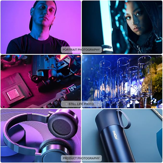 RGB Photography Light Wand Stick, 360° Full Color Portable LED Lighting Wand - Image 7