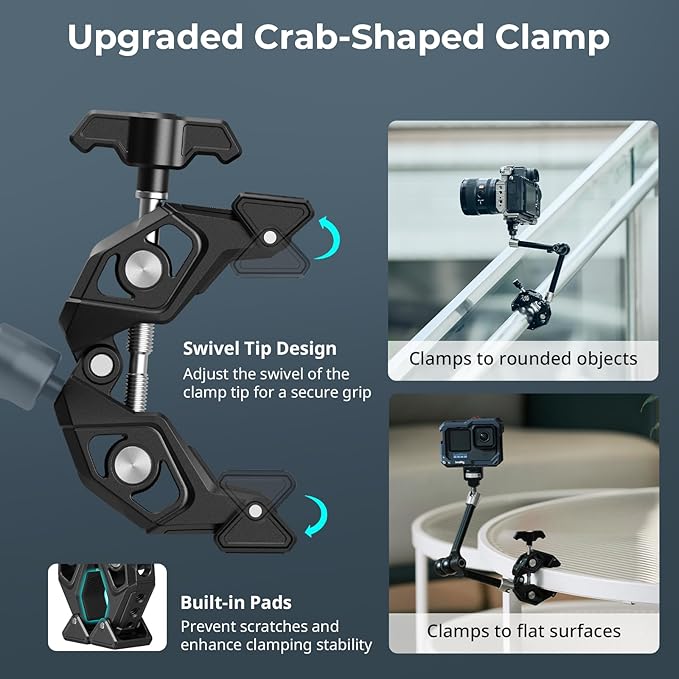 SMALLRIG Magic Arm Crab Claw Clamp, - Image 6