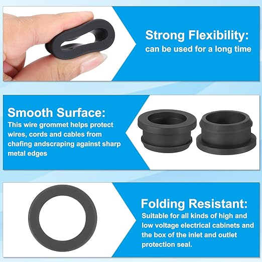 PATIKIL 28mm / 1-1/18 Inch Drill Hole, 15/16 Inch ID Rubber Grommets - Image 3