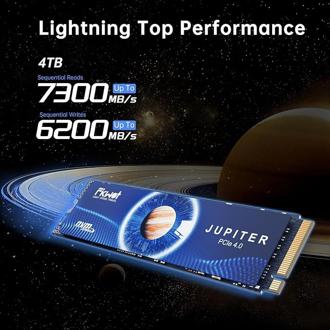FX991 M.2 SSD 4TB NVMe SSD M2 2280 PCIe Gen 4x4, Read Up to 7300MB/s, Internal - Image 2
