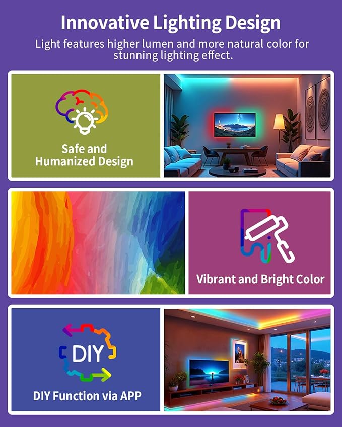 RGB+IC LED Strip Lights, Smart LED Light - Image 4