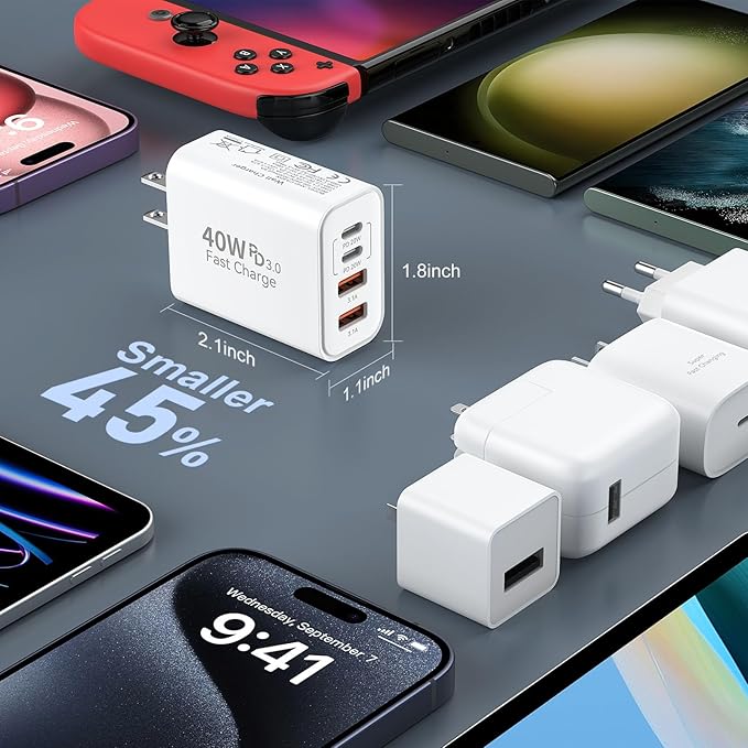 40W USB C Charger Block for iPhone 17/17 Pro/17 Pro Max/Air/16/16 Pro/16 Pro - Image 6