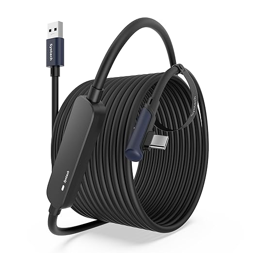 Syntech Link Cable 26 FT with Signal Booster Compatible with Meta/Oculus Quest 3 by Syntech