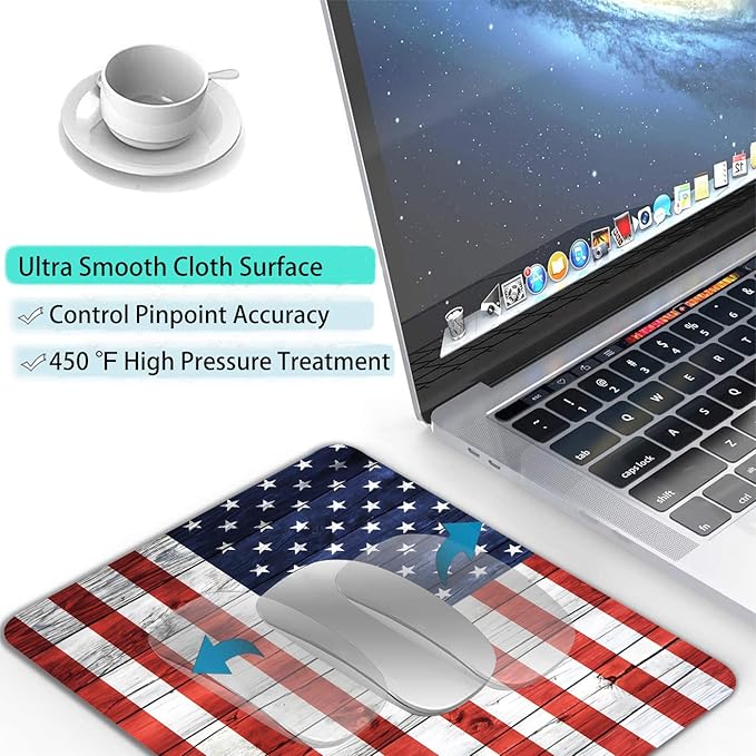 American Flag Wood Custom Mouse Pad - Image 4