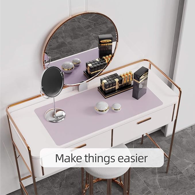 YSAGi Office Desk Pad, Desk Mat, 23.6" x 13.7" Waterproof PU Leather Desk - Image 6