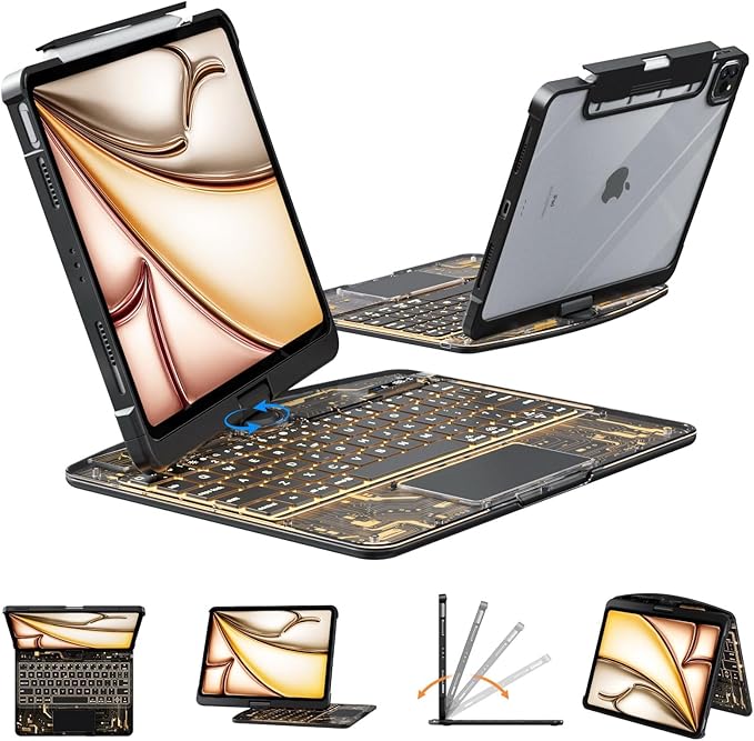 KARTICE Case with Wireless Keyboard Compatible with iPad Pro 11 2024 11 inch by Kartice