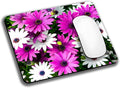 Purple and White Flowers Mouse Pads by EASTSMOOTH