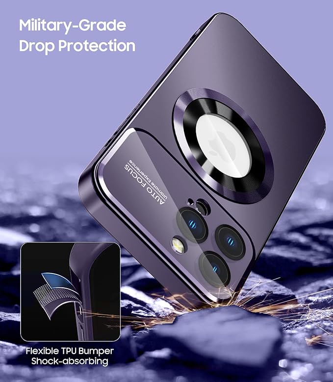 Magnetic for iPhone 13 Pro Case, Built-in Camera Lens Protector, Compatible - Image 6
