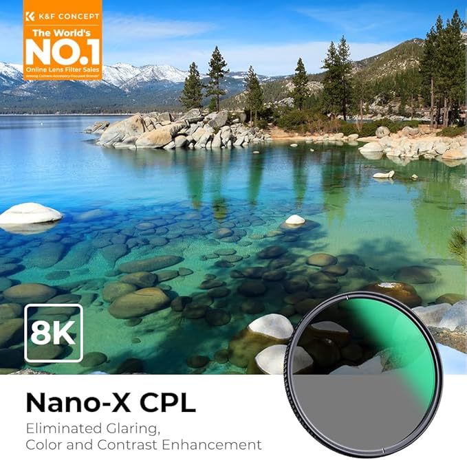 K&F CONCEPT 52mm Circular Polarizers Filter Polarizing Filter 28 Multi-Layer - Image 2