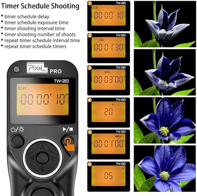 Wireless Shutter Release for Canon, Pixel TW-283 E3/N3 Wireless Remote Control - Image 6